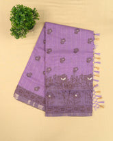 SC3026 - Linen Zari Lines Coffee Butta
